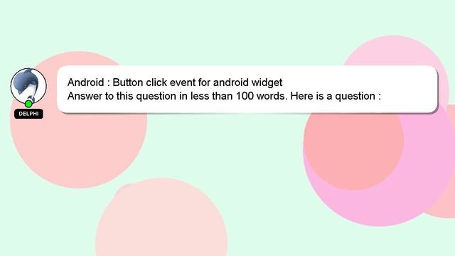 Android : Button click event for android widget смотреть онлайн