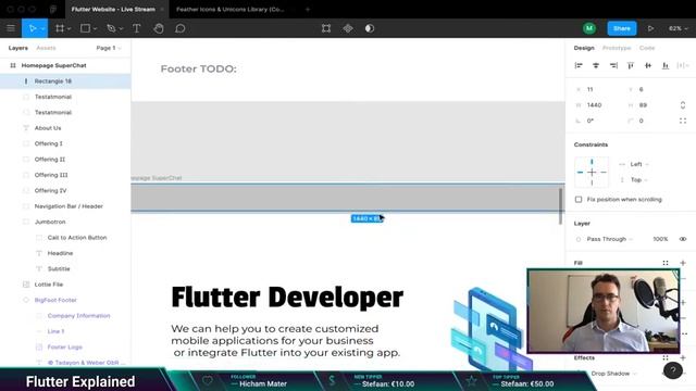 Flutter Website - Design in Figma - Just Chatting - Part #9 смотреть онлайн