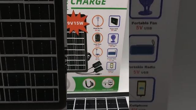 Мощная солнечная батарея для зарядки телефона 15W Mobile Charge CL-0915, USB смотреть онлайн