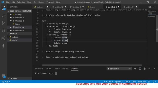 Node JS Tutorial For Beginners #8 - Modules in Node JS смотреть онлайн