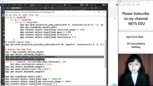 Math, Python Series 49 - 3D Cannon Destroy Tower 大炮 炮弹 击毁建筑物 смотреть онлайн