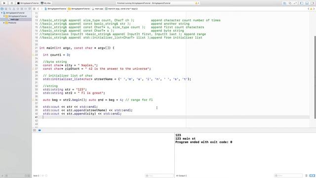 Append Strings in C++ смотреть онлайн