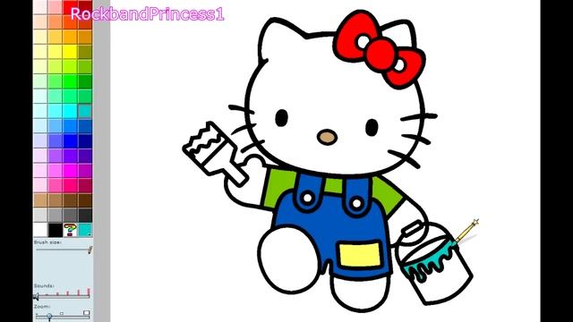 Hello Kitty Coloring Pages For Kids - Hello Kitty Coloring Pages Games смотреть онлайн