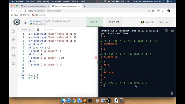 Crash Course Python - Part 3 | List and String functions | yusy4code смотреть онлайн