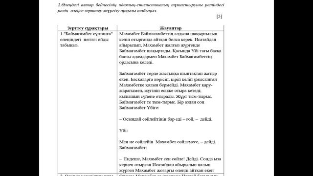 ҚАЗАҚ ӘДЕБИЕТІ. 2-ТОҚСАН. 9-СЫНЫП. 1-БЖБ. 2-НҰСҚА смотреть онлайн