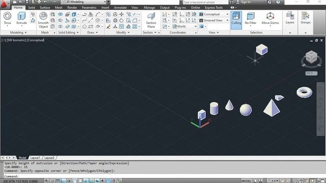 3 D Autocad Hindi | Basic 3D design in Autocad | Introduction of 3D design in Autocad Learn Autocad смотреть онлайн
