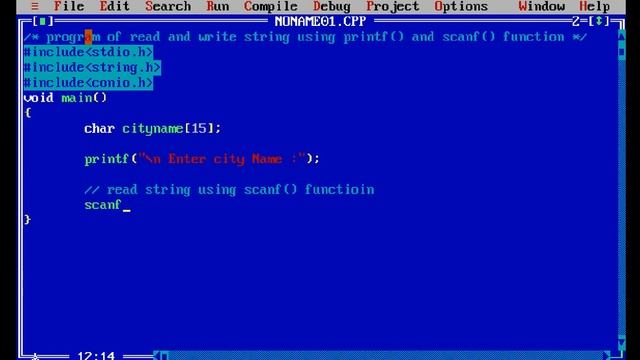 Read and Display String using printf() and scanf() in C programming смотреть онлайн