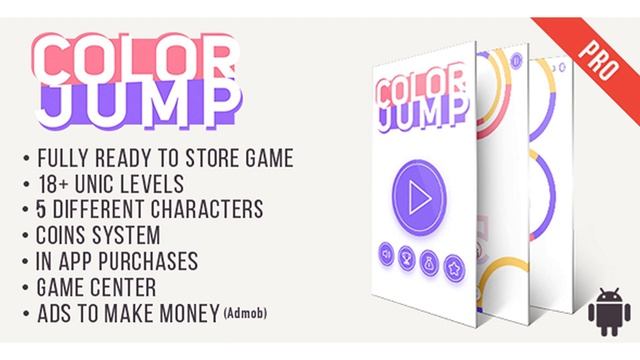 Color Jump (Pro) - Fun Arcade Game Android Template + easy to reskine + AdMob | Codecanyon Scripts смотреть онлайн