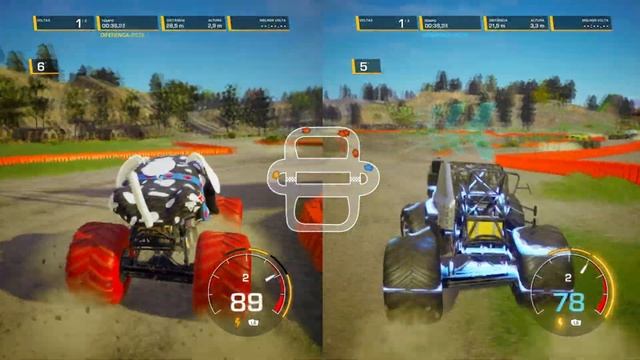 Monster Jam Steel Titans 2 Splitscreen - How to Play Multiplayer [Gameplay] смотреть онлайн