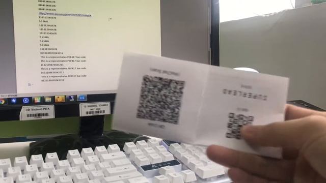 BQ-103 1D/2D Omnidrectional Barcode Scanner Test Video смотреть онлайн