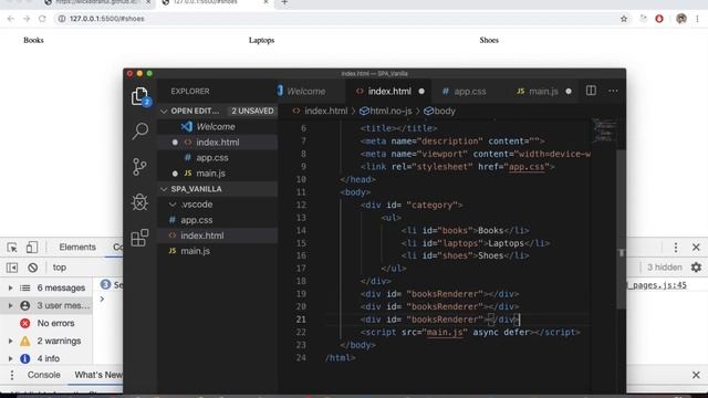 Create Single Page Application (SPA) Using VANILLA JS смотреть онлайн