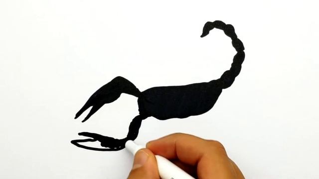 Как нарисовать Скорпиона черным маркером. Просто рисуем Скорпиона. Рисунки для срисовки. #636 смотреть онлайн