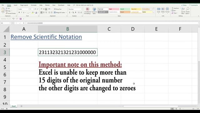 How to remove scientific notation from large numbers in Excel смотреть онлайн