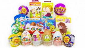 15 Киндер Сюрпризов Маша и Медведь Спанч Боб Фиксики СЮРПРИЗАМАЛС Surprizamals Unboxing Surprise