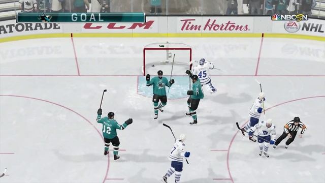 NHL 16 (Xbox One) San Jose Sharks vs Toronto Maple Leafs Gameplay (Full Game) смотреть онлайн