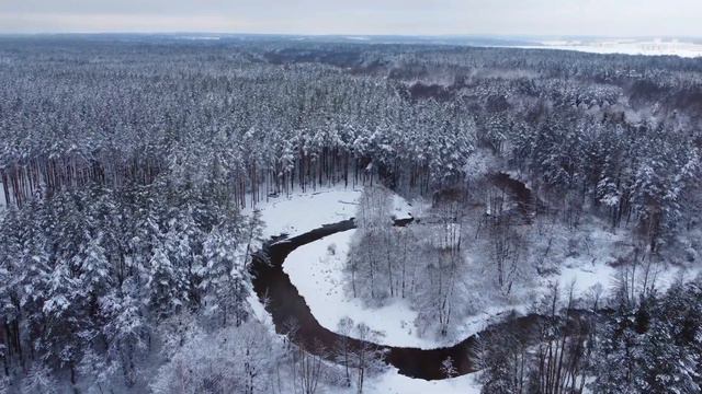 Поляна Междуречье. Ислочь. Взгляд зимой с высоты смотреть онлайн