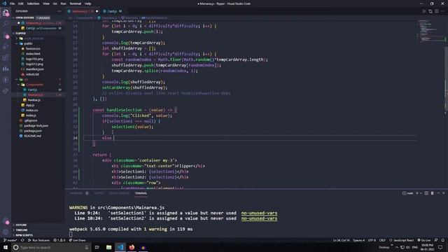 5. Handling and Resetting Selections | React Card Flipping Memory Game | Parenthesis смотреть онлайн
