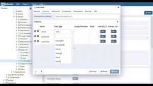 Создание столбцов в pgAdmin для таблиц PostgreSQL (2021)