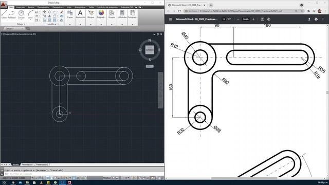 Ejercicio 13 Autocad 2014 Prof. Fco. Tapia смотреть онлайн