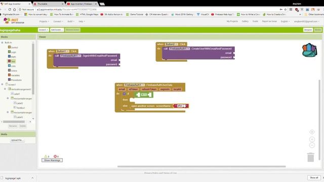 How to create Login Page in MIT App Inventor using Firebase смотреть онлайн