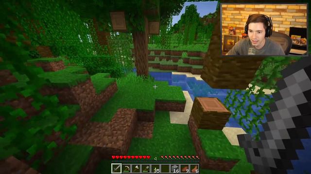 Minecraft: DUPLA SURVIVAL 3.0 - NOSSA PRIMEIRA CASA na ÁRVORE!! #02 смотреть онлайн