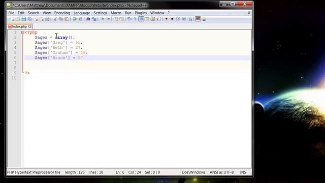 PHP Tutorial - 19 - Associative Array смотреть онлайн