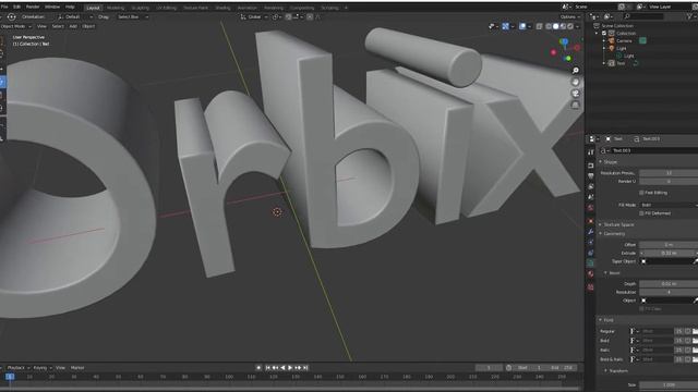 Как сделать 3D текст в Blender смотреть онлайн