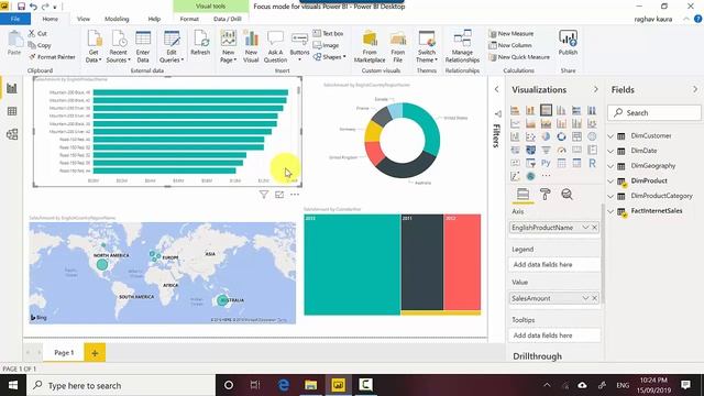 Enable Focus mode for visuals Power BI смотреть онлайн