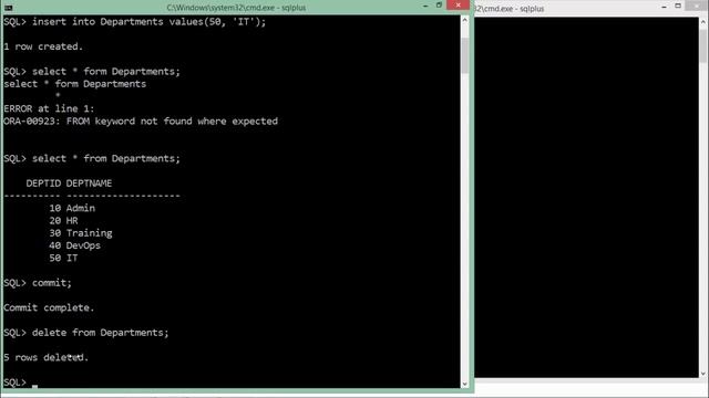 Oracle - SQL - Managing Transactions смотреть онлайн
