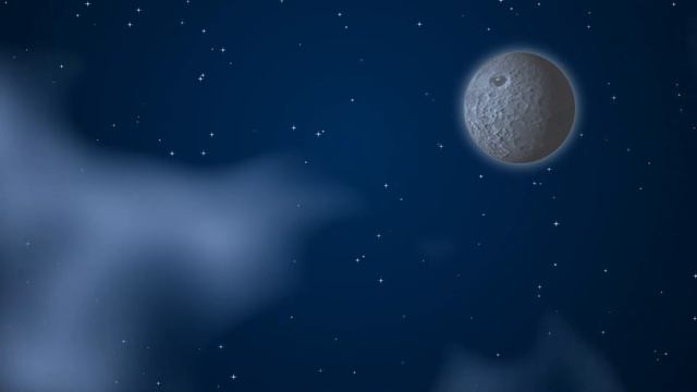 Футаж. Звездное небо. Луна. Облака. смотреть онлайн