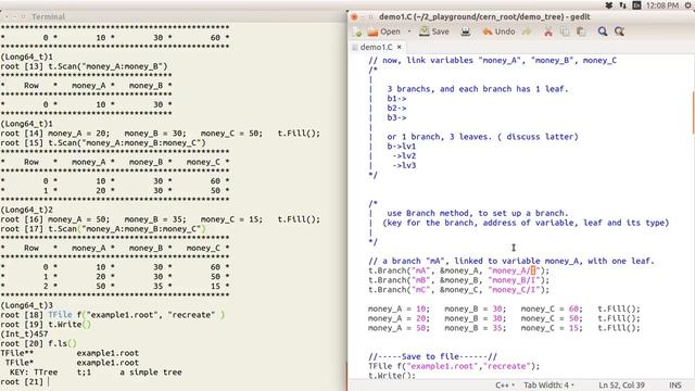 CERN ROOT tutorial for beginners - 2. Write a Tree (example1-3) смотреть онлайн