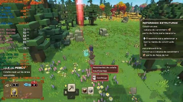 Minecraft Legends, teste em Português PT-BR! GeForce 1050 (3GB) Notebook 2AME550 смотреть онлайн