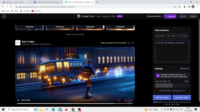 Runway | Runwayml tutorial | Gen-1 | Video to Video | ai | Artificial intelligence смотреть онлайн
