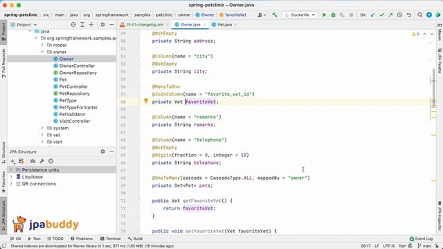 Generating Liquibase changes based on JPA model | JPA Buddy смотреть онлайн