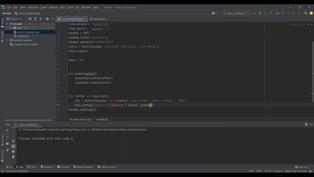 КРАСИВАЯ КЛАВИАТУРА НА PYTHON при помощи TKINTER и KEYBOARD (картинки на кнопках) смотреть онлайн