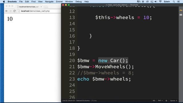 069 Adding Properties to Our Class PHP Full Course 2021 смотреть онлайн
