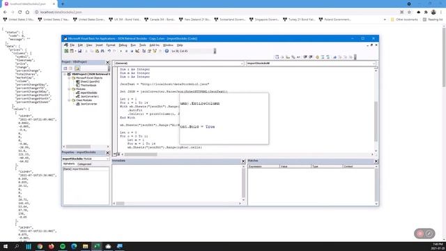 Import JSON financial data from stockdio.com into Excel via VBA (DETAILED) смотреть онлайн