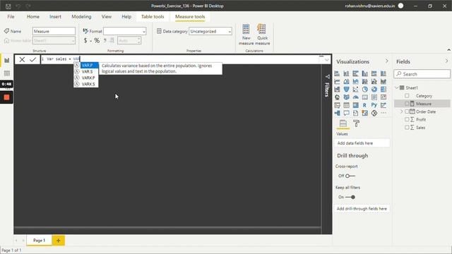 How To Use POWERBI VAR Function | PowerBI DAX VAR Example