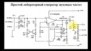 sxematube - схема простого лабораторного генератора звуковых частот