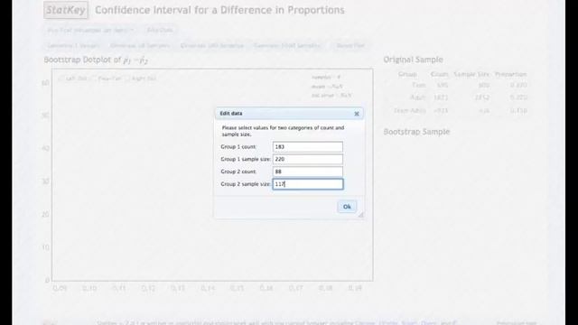 Lock 3 3 3 4 Bootstrap CI Difference of Proportions смотреть онлайн