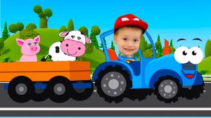 Синий трактор Песенки для детей Трактор и животные Обучающие и развивающие детские песни