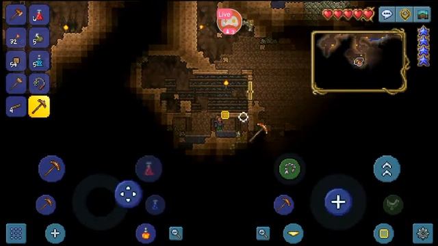 Terraria Прохождение в. 1.4 С телефона. новое оружие золотой сундук. смотреть онлайн