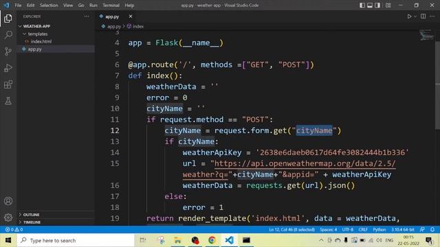 Develop Weather App using Flask in Python - Python Tutorial смотреть онлайн
