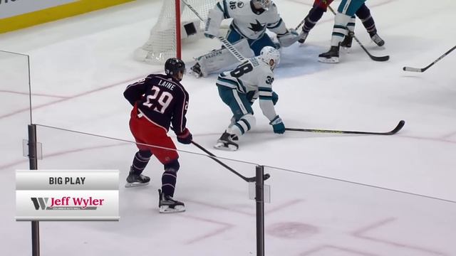 Patrik Laine 1+1 vs San Jose смотреть онлайн