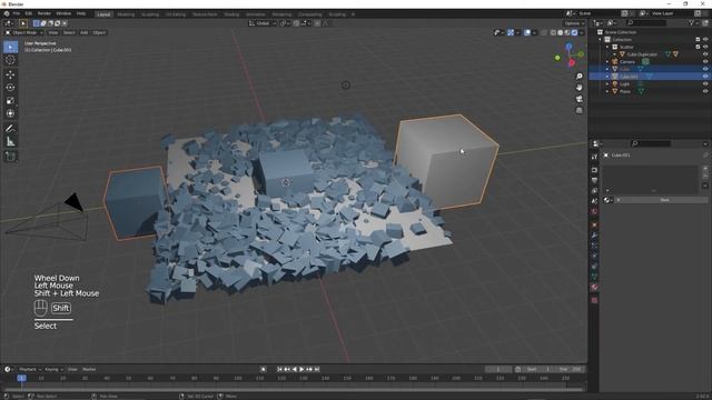 Как раскидать объекты в Blender, Object Scatter Addon смотреть онлайн