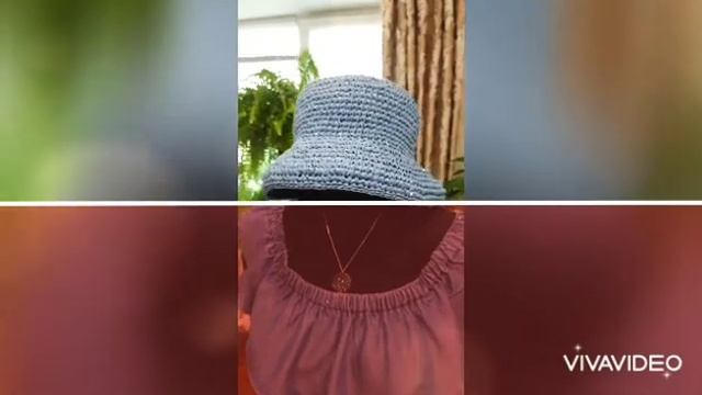 ??Шляпка крючком из ленточной пряжи ARACHNA. смотреть онлайн