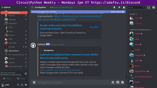 CircuitPython Weekly Meeting for February 22, 2021 @circuitpython #circuitpython #adafruit смотреть онлайн