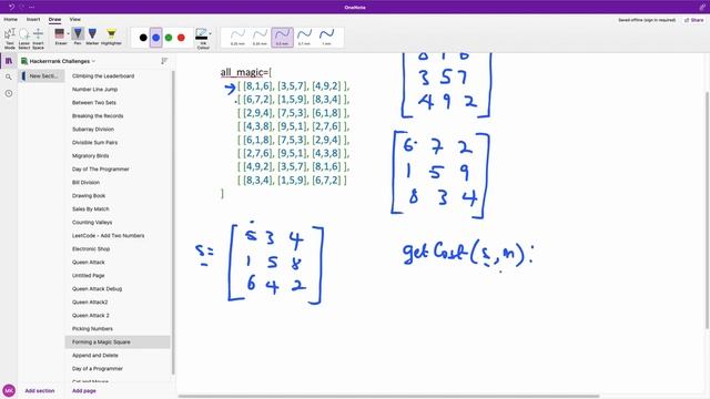 Forming a Magic Square HackerRank Challenge Solution in Python смотреть онлайн