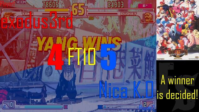 Street Fighter III: Third Strike - exodus3rd [Yang] vs Nica K.O [Dudley] (Fightcade FT10) смотреть онлайн