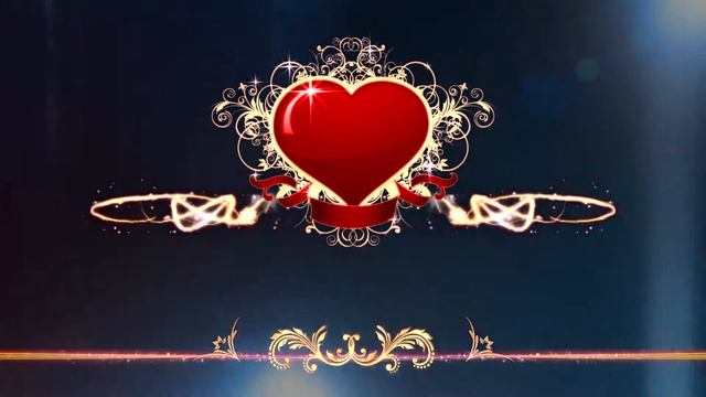 Футаж «Золотое сердце» смотреть онлайн